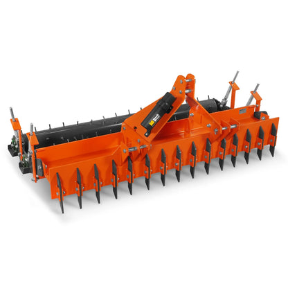MechMaxx TSP84D Soil Pulverizer 84" Heavy Duty Double Spiked Roller 29 Shanks Category 1 and 2 3 Point Hitch Tractor Attachment New