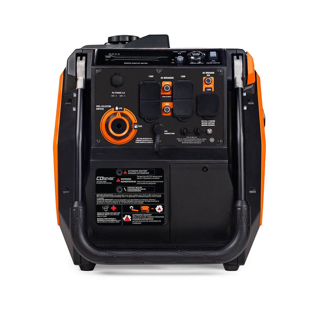 Generac iQ5200 DF 8945 3900W/5200W Generator Dual Fuel Gas Propane Low THD Inverter COSense Electric Start