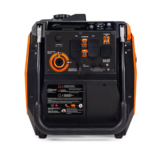 Generac iQ3800 DF 8944 3000W/3800W Generator Dual Fuel Gas Propane Low THD Inverter COSense Electric Start