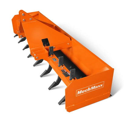 MechMaxx BB96 Box Blade Scraper 96" 8 Shank 3 Point Hitch Tractor Attachment New