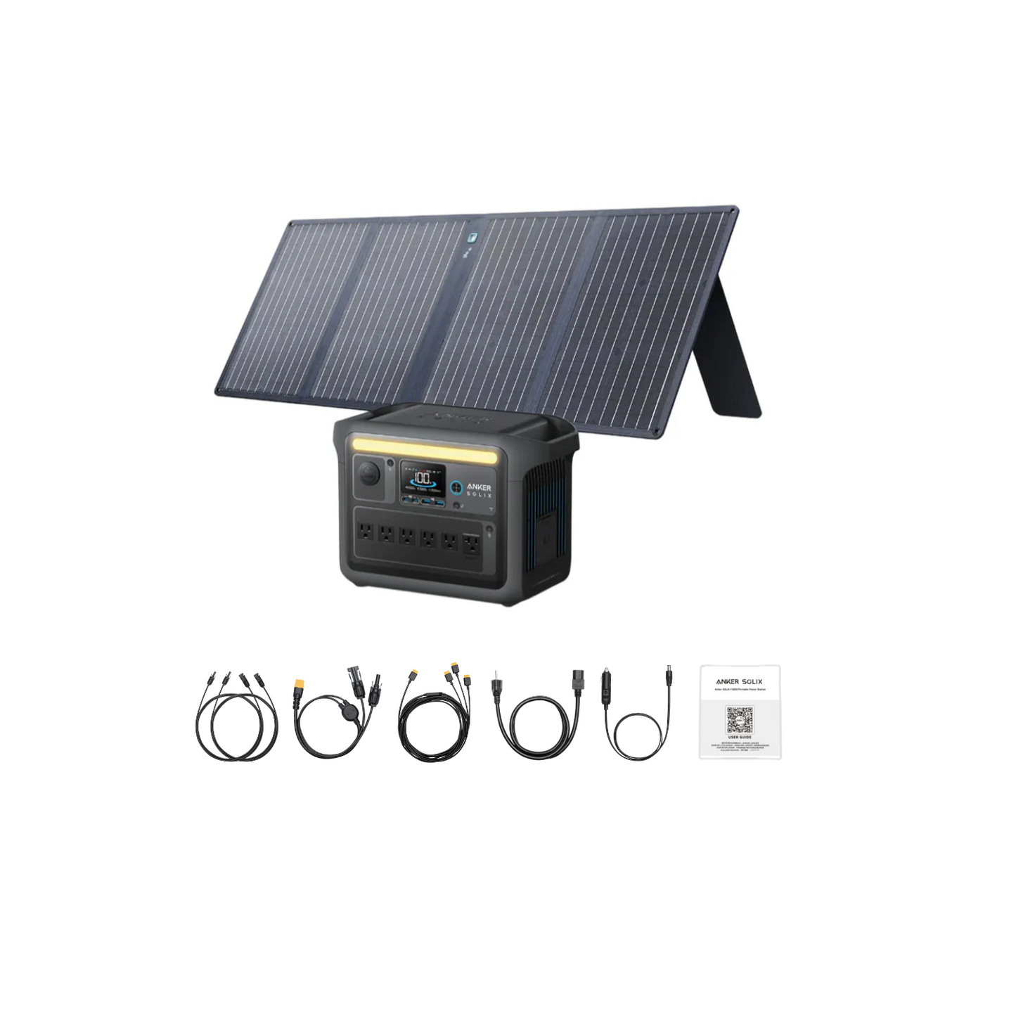 Anker SOLIX C1000X Portable Power Station + 1 x 100W Solar Panel Inclusions