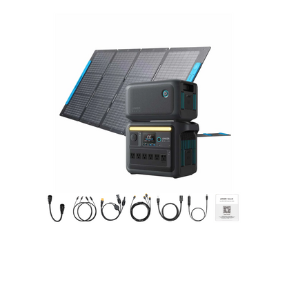 Anker SOLIX C1000X Portable Power Station + 1 x 400W Solar Panel + 1 x Expansion Battery Inclusions