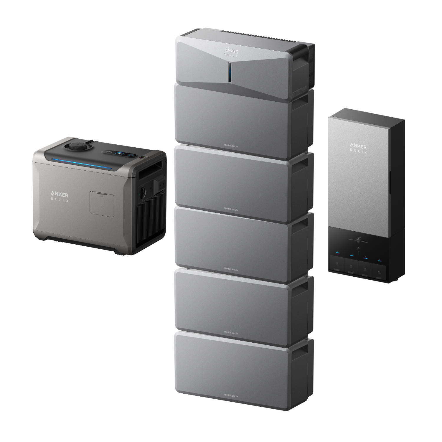 Anker SOLIX E10 Infinite Home Backup Kit with five batteries 