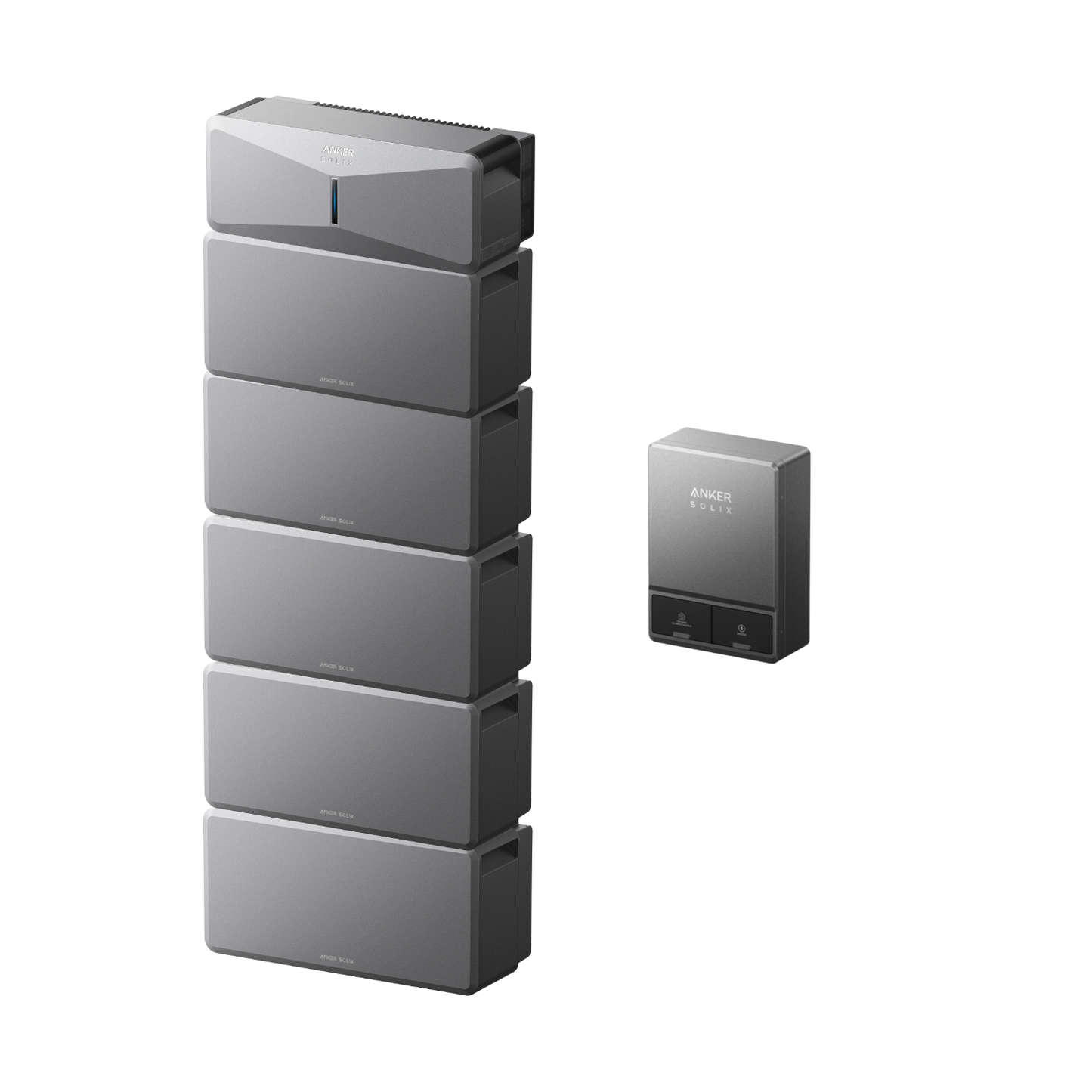 Anker SOLIX E10 Manual Home Backup Kit with five batteries