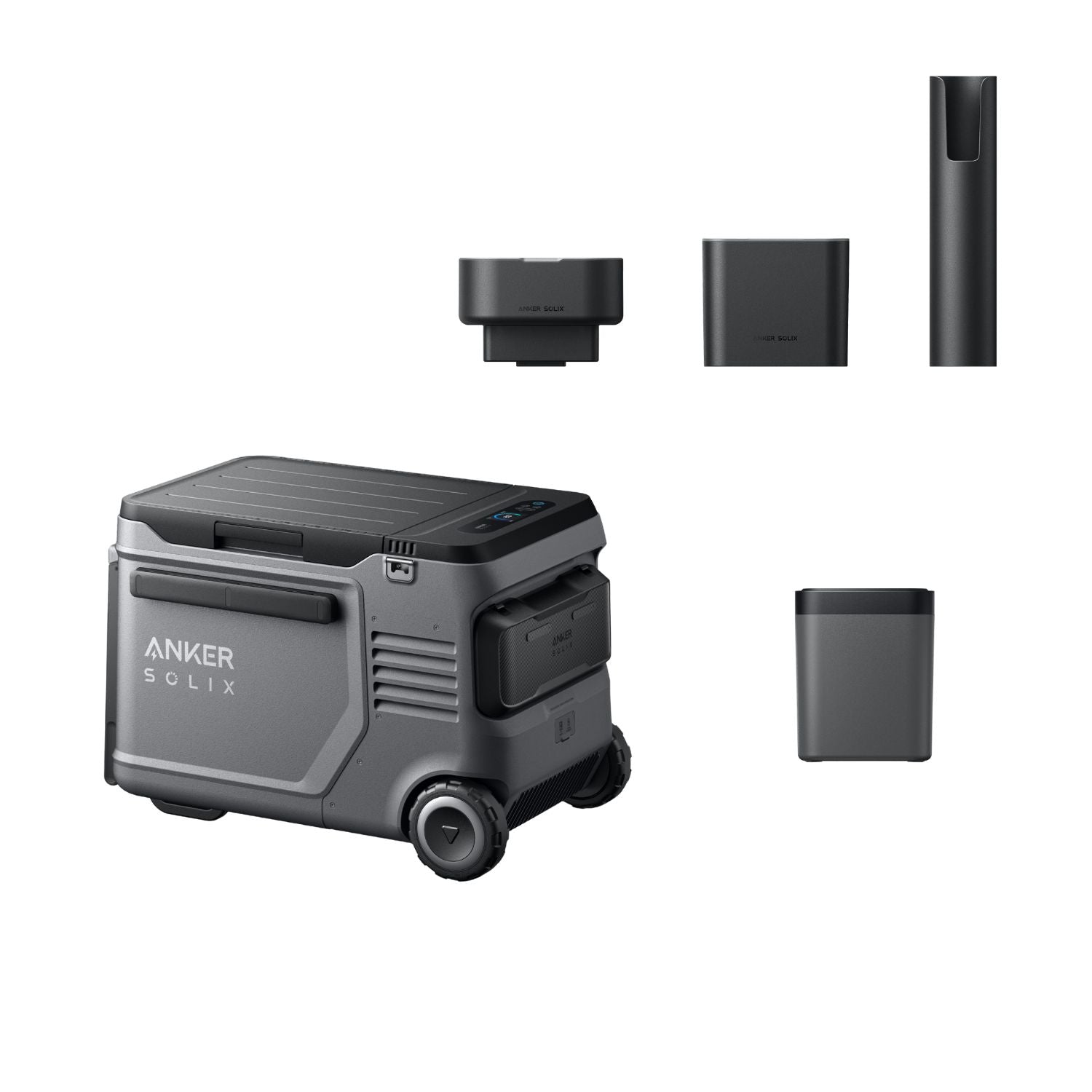 Anker SOLIX EverFrost 2 Electric Cooler 40L with 1 Anker SOLIX EverFrost 2 Removable Battery and One 100W with Road Trip Kit 