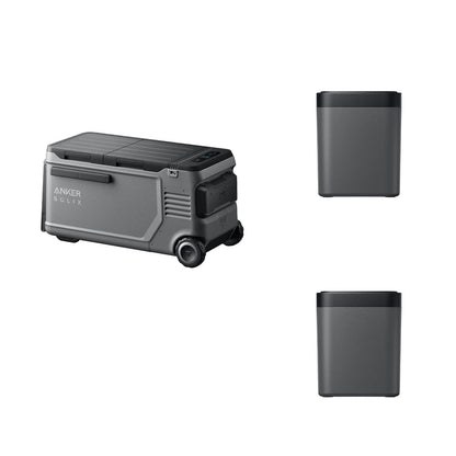 Anker SOLIX EverFrost 2 Electric Cooler 58L with 2 Anker SOLIX EverFrost 2 Removable Battery