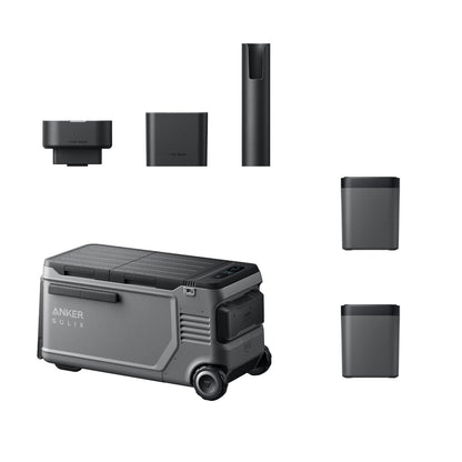 Anker SOLIX EverFrost 2 Electric Cooler 58L with 2 Anker SOLIX EverFrost 2 Removable Battery and Road Trip Kit
