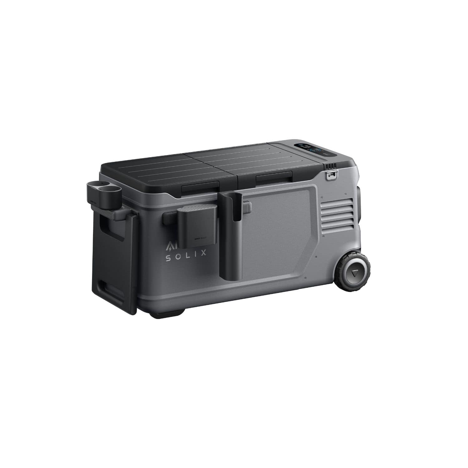 Anker SOLIX EverFrost 2 Road Trip Kit attached to Anker SOLIX EverFrost 2 Electric Cooler 58L