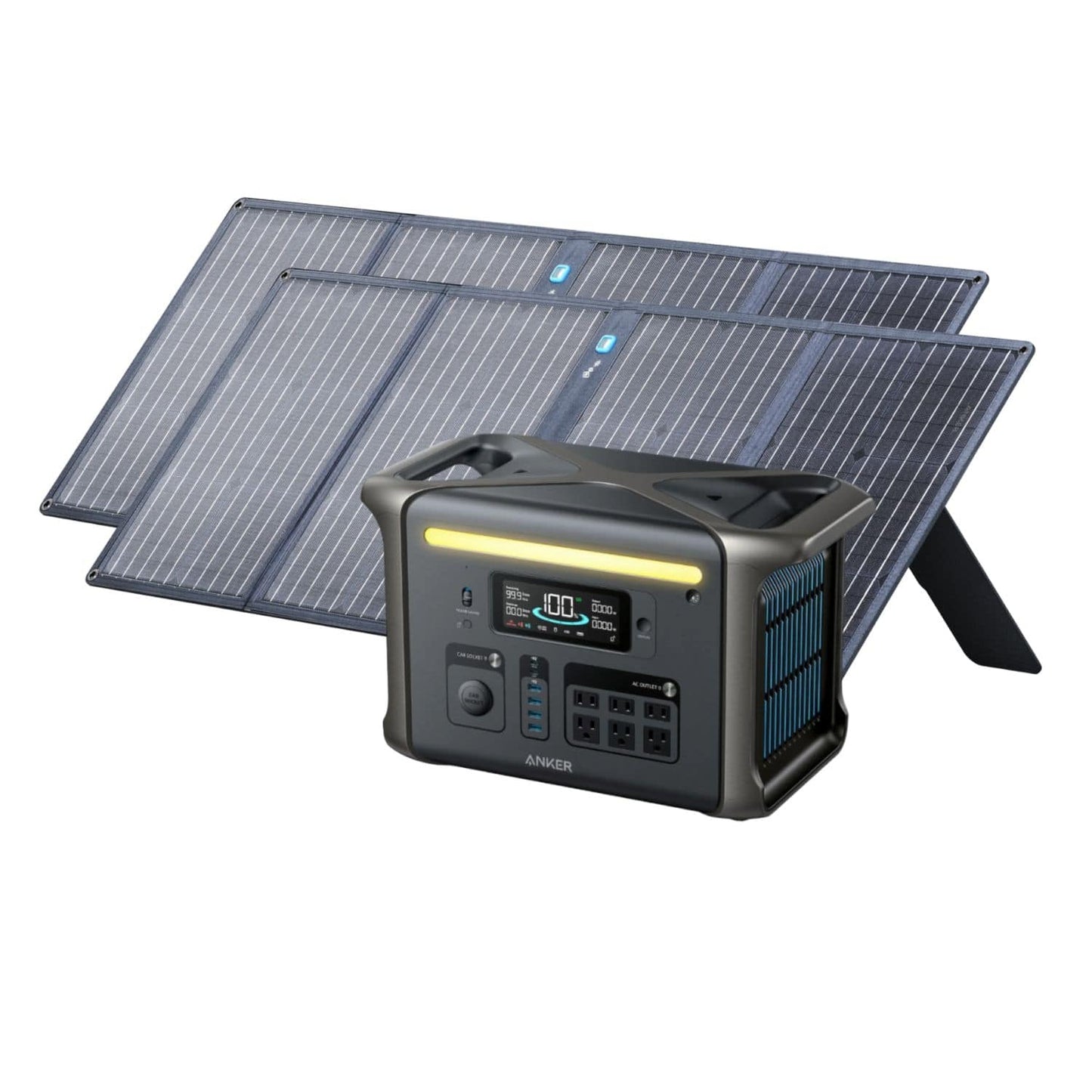 Anker SOLIX F1500 Solar Generator + 2 x 100W Solar Panel