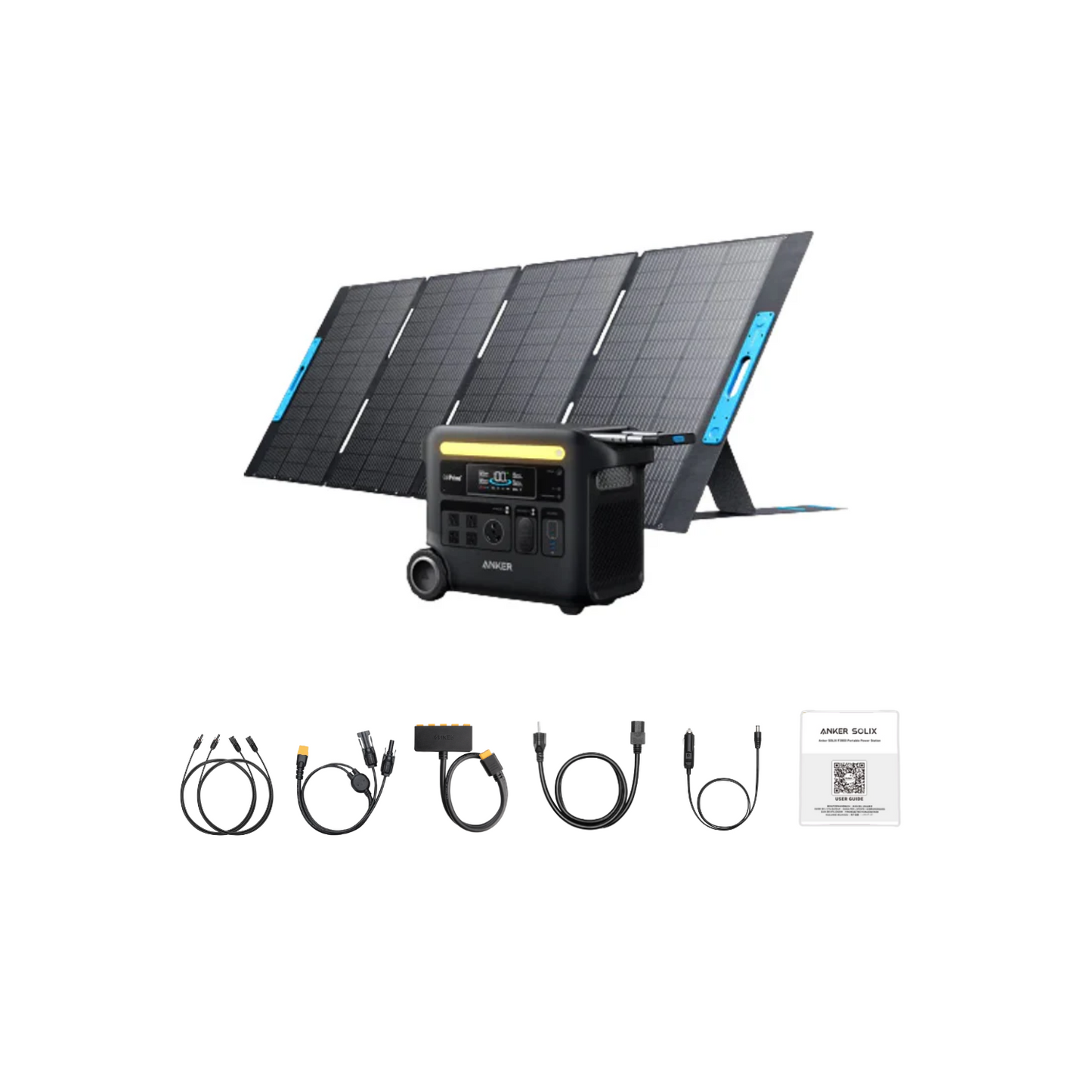 Anker SOLIX F2600 Portable Power Station + 1 x 400W Portable Solar Panel Inclusions