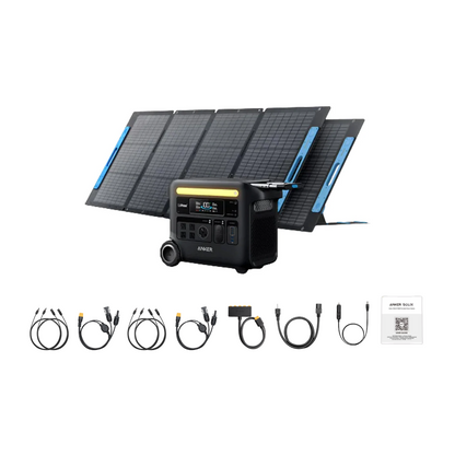 Anker SOLIX F2600 Portable Power Station + 2 x 200W Portable Solar Panel Inclusions