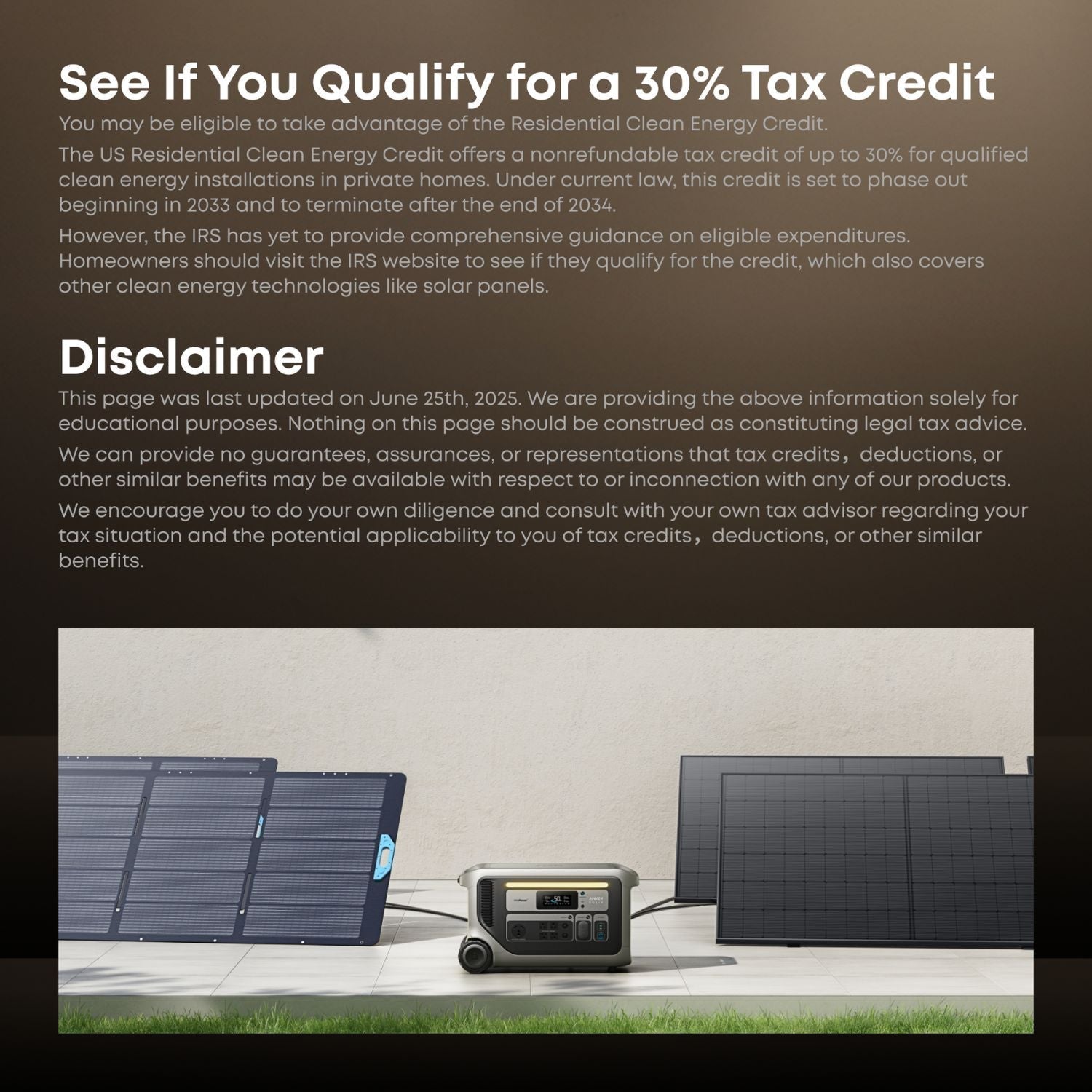 Anker SOLIX F3000 Portable Power Station qualifies for up to 30% tax credit