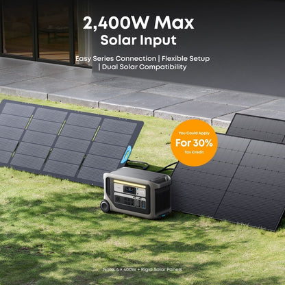 Anker SOLIX F3000 Portable Power Station with 2400W solar input