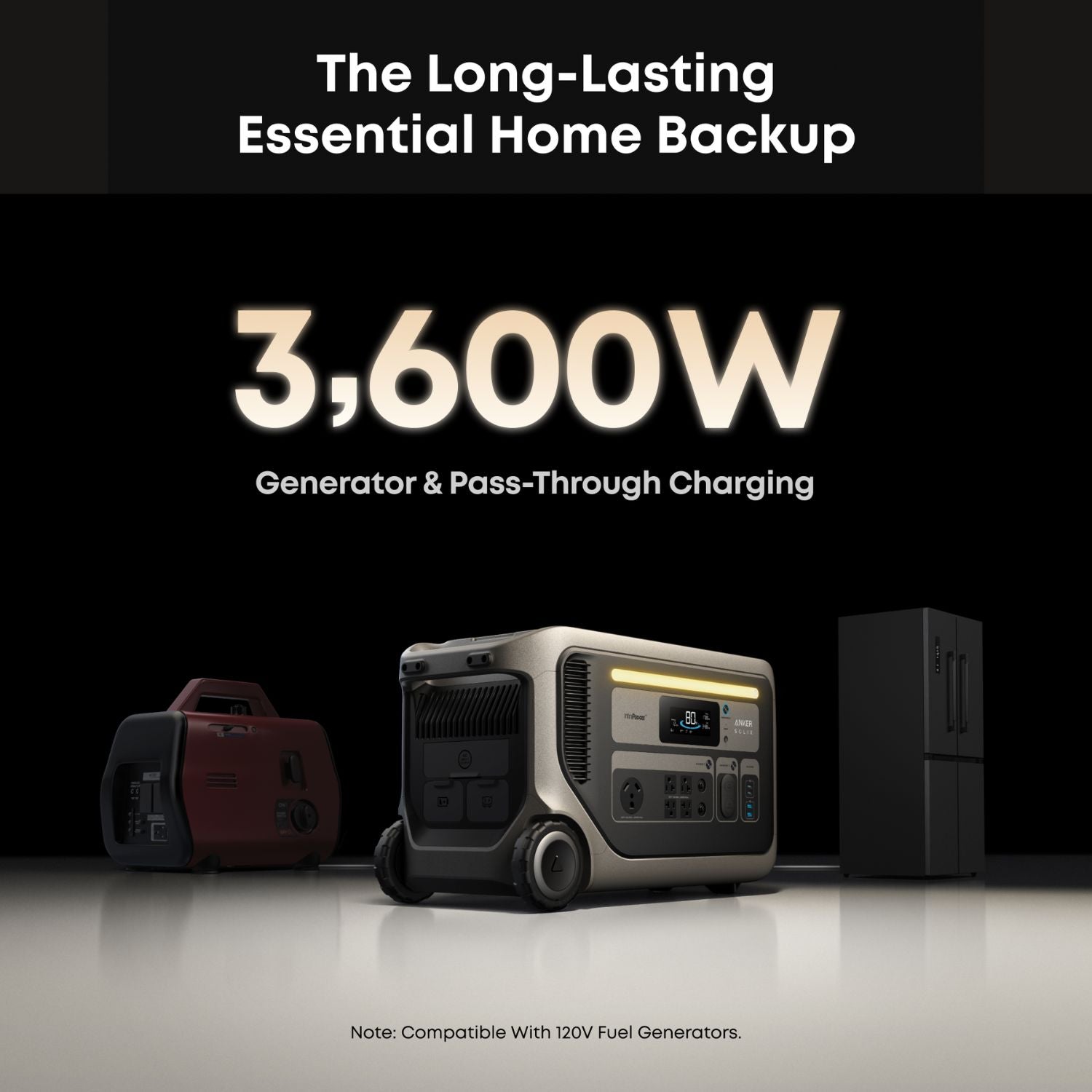 Anker SOLIX F3000 Portable Power Station with 3600W output
