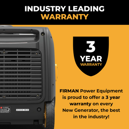 Anker SOLIX F3000 with the Firman W02985 - Deluxe Kit with a 3-year warranty promotion on an orange background