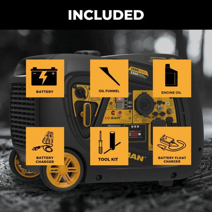 Anker SOLIX F3000 with the Firman W03385 - Premium Kit  with included items highlighted on a dark background