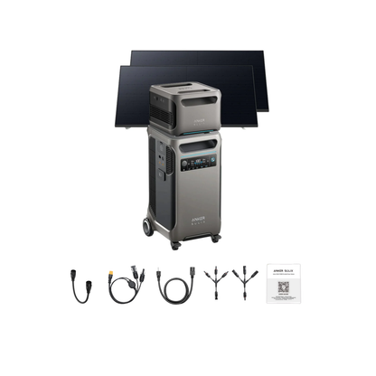 Anker SOLIX F3800 Portable Power Station +1 x  Expansion Battery + 2 x 410W Rigid Solar Panel Inclusions