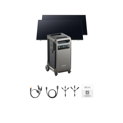 Anker SOLIX F3800 Portable Power Station + 2x 410W Rigid Solar Panel Inclusions