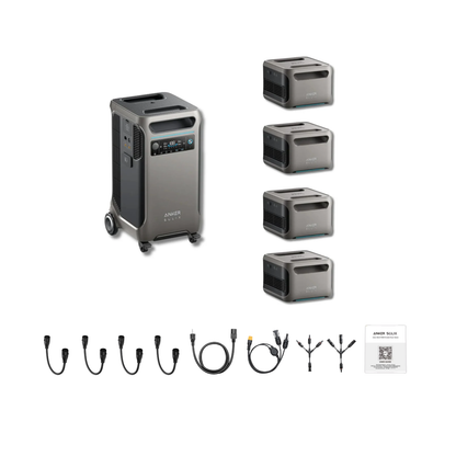 Anker SOLIX F3800 Portable Power Station +4 x  Expansion Battery  Inclusions