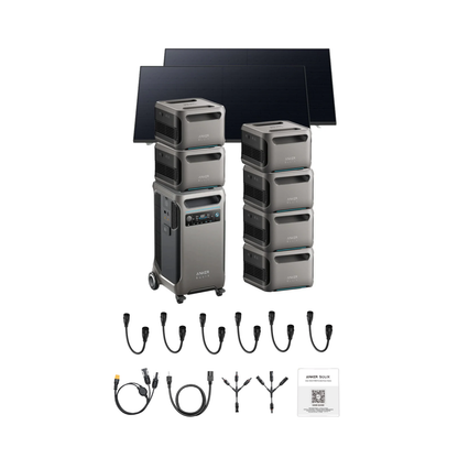 Anker SOLIX F3800 Portable Power Station +6 x  Expansion Battery + 2 x 410W Rigid Solar Panel Inclusions
