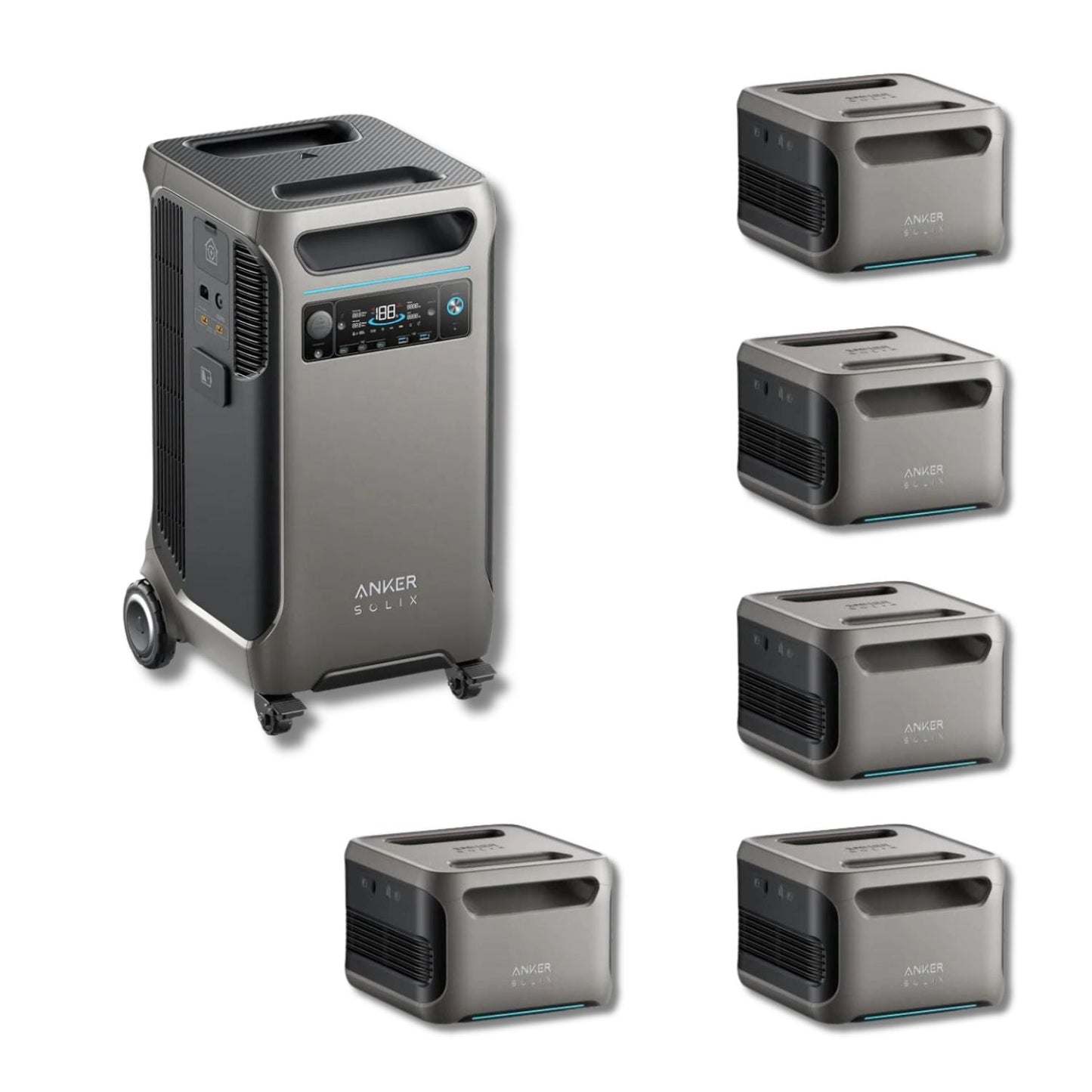 Anker SOLIX F3800 Portable Power Station With 5 BP3800 Expansion Batteries