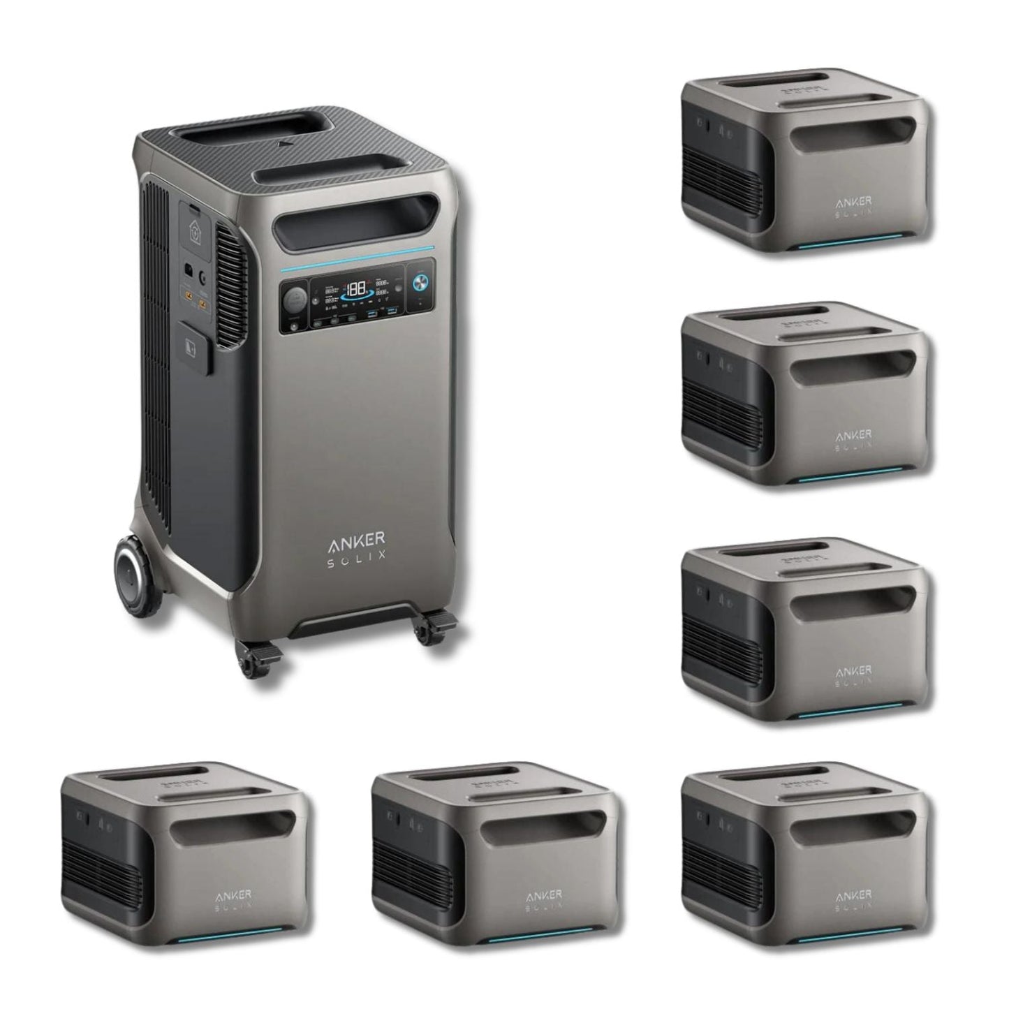 Anker SOLIX F3800 Portable Power Station With 6 BP3800 Expansion Batteries
