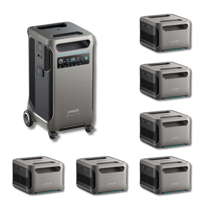 Anker SOLIX F3800 Portable Power Station With 6 BP3800 Expansion Batteries