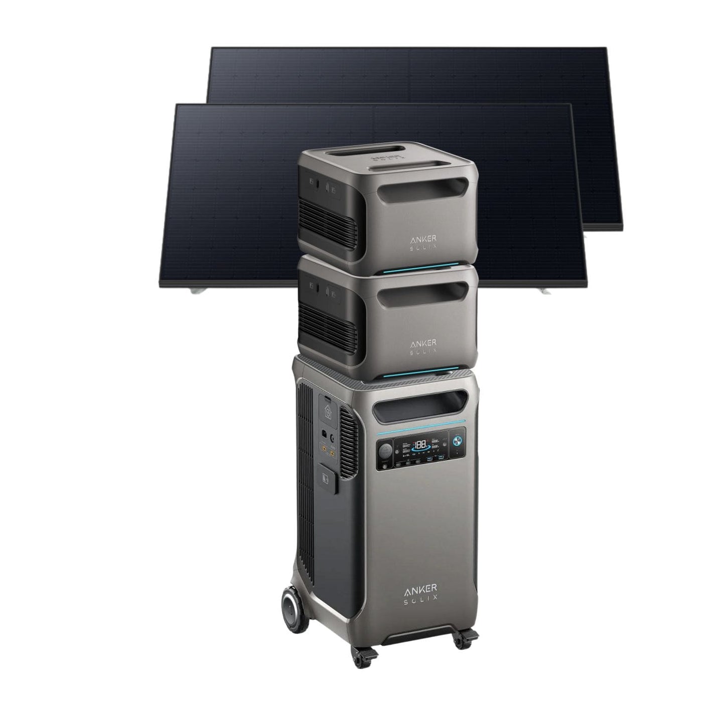 Anker SOLIX F3800 Portable Power Station with 2 x BP3800 Battery and 2 x 410W Rigid Solar Panels