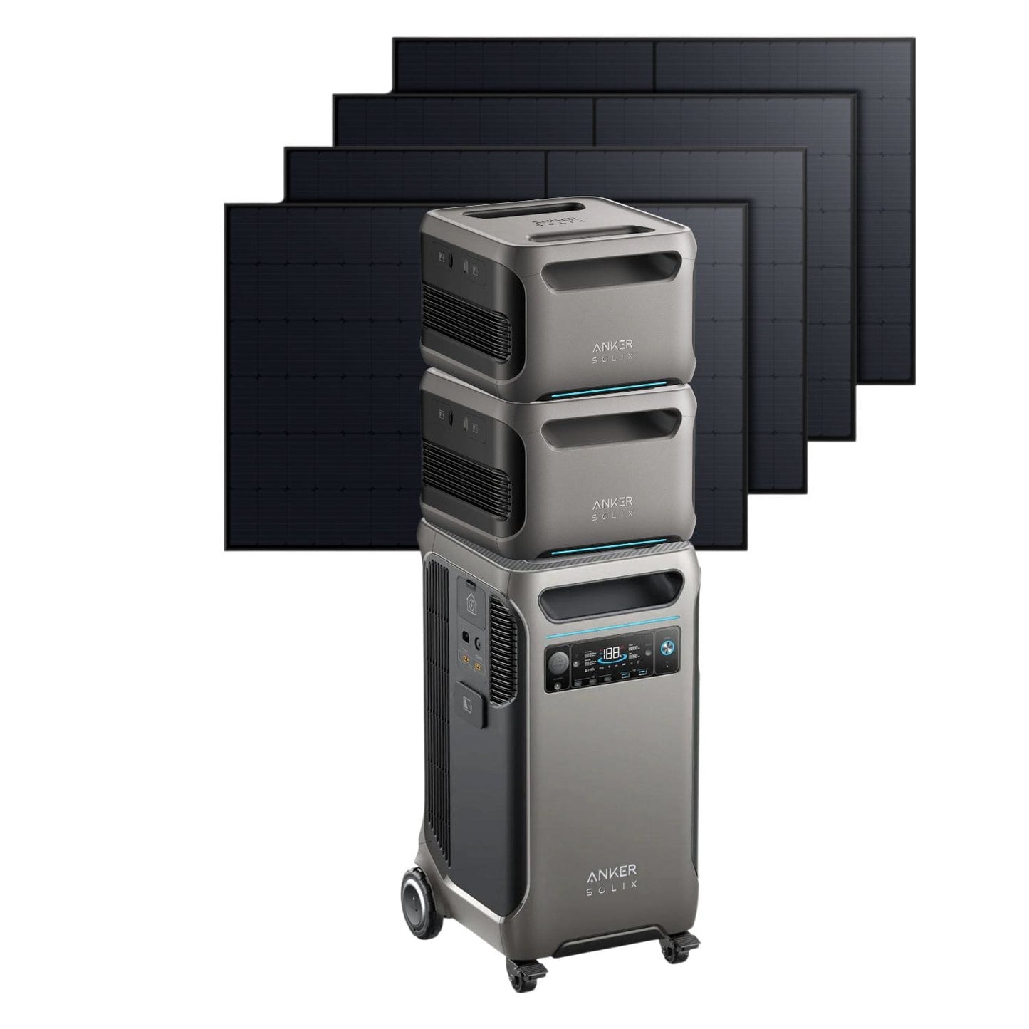 Anker SOLIX F3800 Portable Power Station with 2 x BP3800 Battery and 4 x 410W Rigid Solar Panels