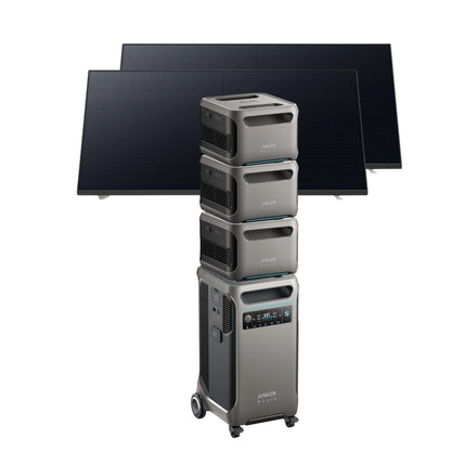 Anker SOLIX F3800 Portable Power Station with 3 x BP3800 Battery and 2 x 410W Rigid Solar Panels