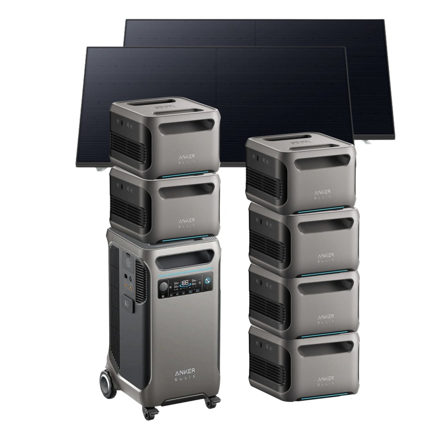 Anker SOLIX F3800 Portable Power Station with 6 x BP3800 Battery and 2 x 410W Rigid Solar Panels