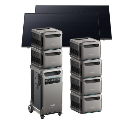 Anker SOLIX F3800 Portable Power Station with 6 x BP3800 Battery and 2 x 410W Rigid Solar Panels