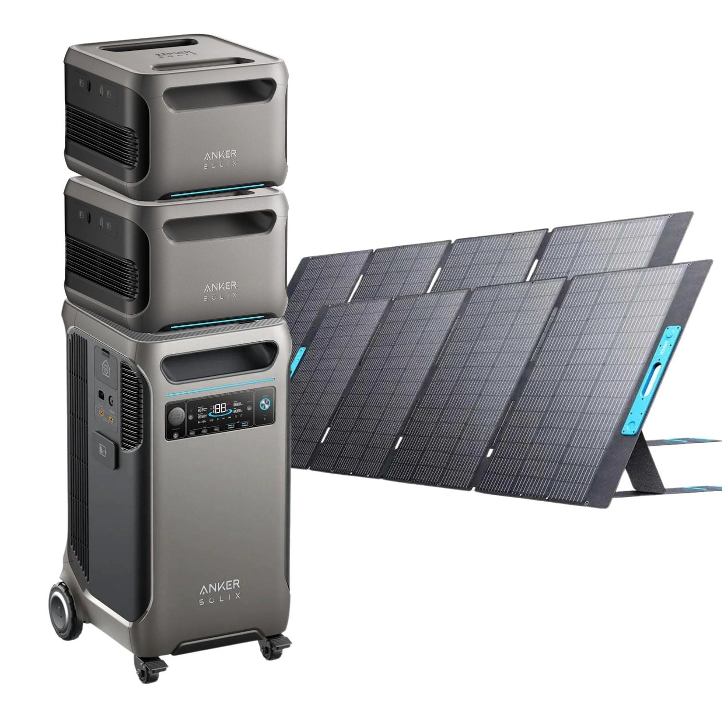 Anker SOLIX F3800 with  2 Expansion Battery and 2 400W Solar Panels