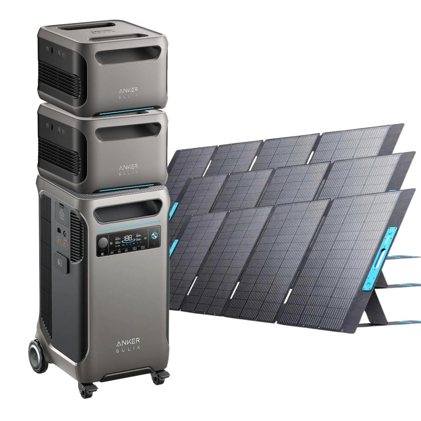 Anker SOLIX F3800 with 2 Expansion Battery and 3 400W Solar Panels