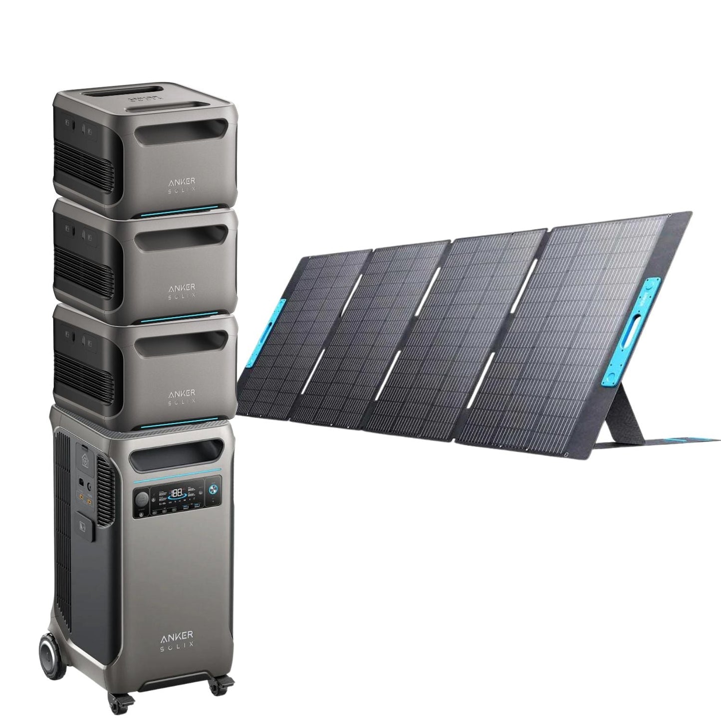 Anker SOLIX F3800 with 3 Expansion Battery and 1 400W Solar Panels