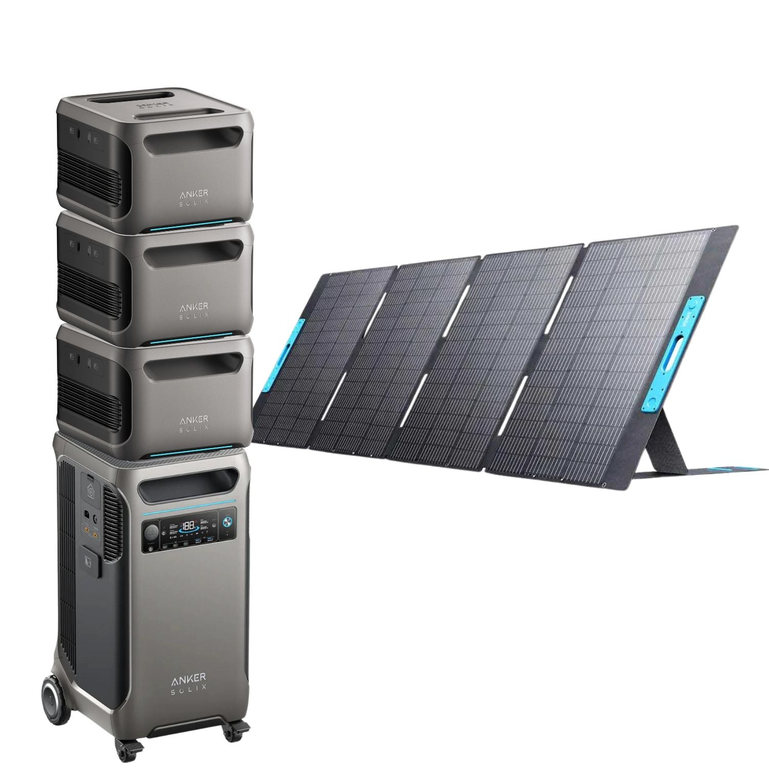 Anker SOLIX F3800 with 3 Expansion Battery and 1 400W Solar Panels