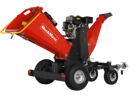 MechMaxx B150 Wood Chipper 6" ZONSEN Electric Start 459cc 15HP Gas Powered 4-Wheel Drum with Taillight New
