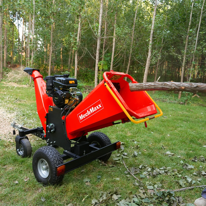 MechMaxx B150 Wood Chipper 6" KOHLER Electric Start 429cc 14HP Gas Powered 4-Wheel Drum with Taillight New