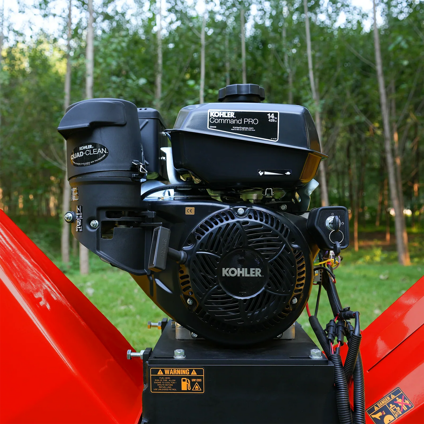 MechMaxx B150 Wood Chipper 6" KOHLER Electric Start 429cc 14HP Gas Powered 4-Wheel Drum with Taillight New