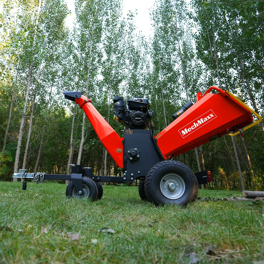 MechMaxx B150 Wood Chipper 6" KOHLER Electric Start 429cc 14HP Gas Powered 4-Wheel Drum with Taillight New