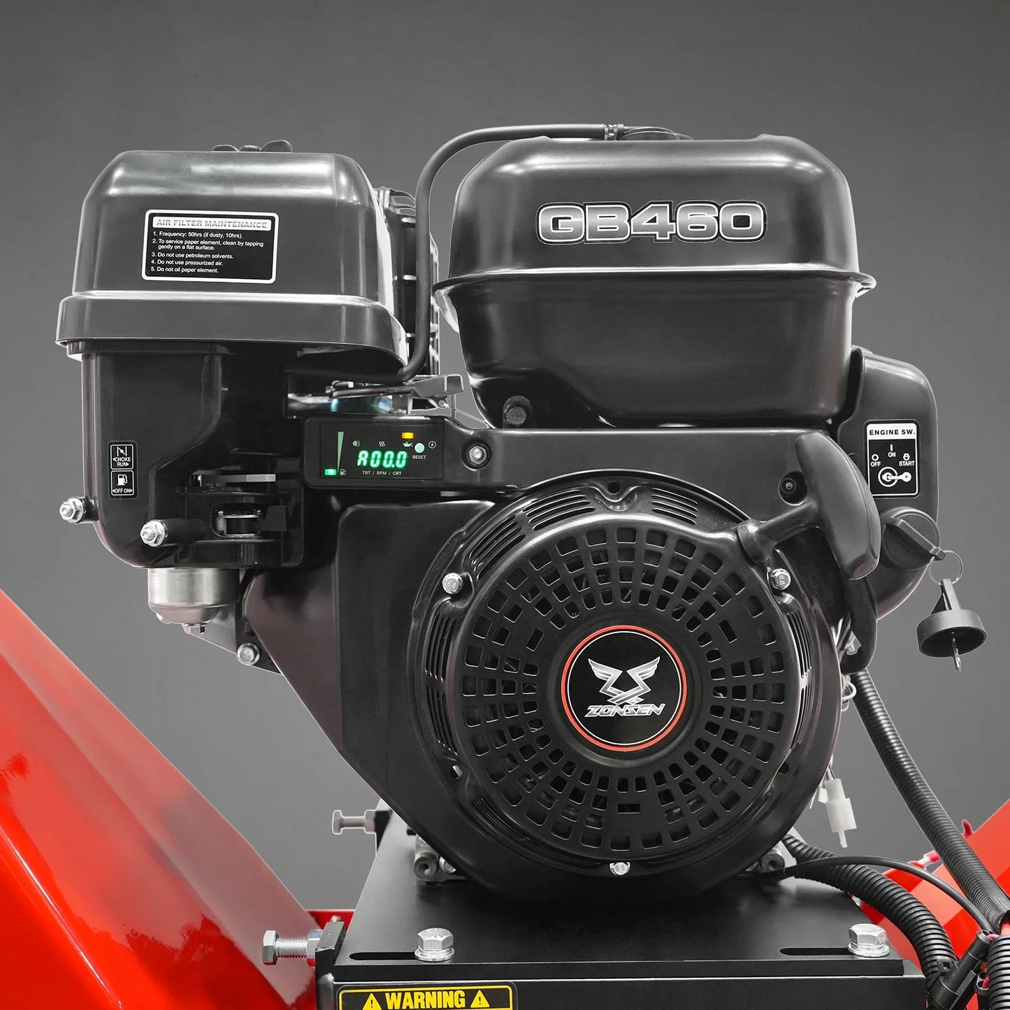 MechMaxx B150 Wood Chipper 6" ZONSEN Electric Start 459cc 15HP Gas Powered 4-Wheel Drum with Taillight New