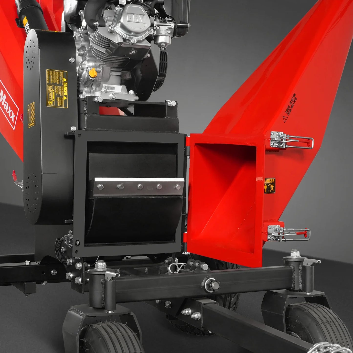 MechMaxx B150 Wood Chipper 6" ZONSEN Electric Start 459cc 15HP Gas Powered 4-Wheel Drum with Taillight New