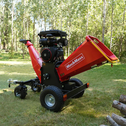 MechMaxx B200 Wood Chipper 8" ZONSEN Electric Start 1000cc 35HP Gas Powered 4-Wheel Drum with Taillight New