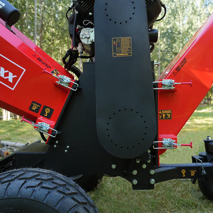 MechMaxx B200 Wood Chipper 8" ZONSEN Electric Start 1000cc 35HP Gas Powered 4-Wheel Drum with Taillight New