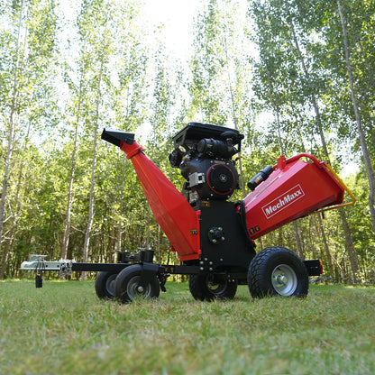 MechMaxx B200 Wood Chipper 8" ZONSEN Electric Start 1000cc 35HP Gas Powered 4-Wheel Drum with Taillight New