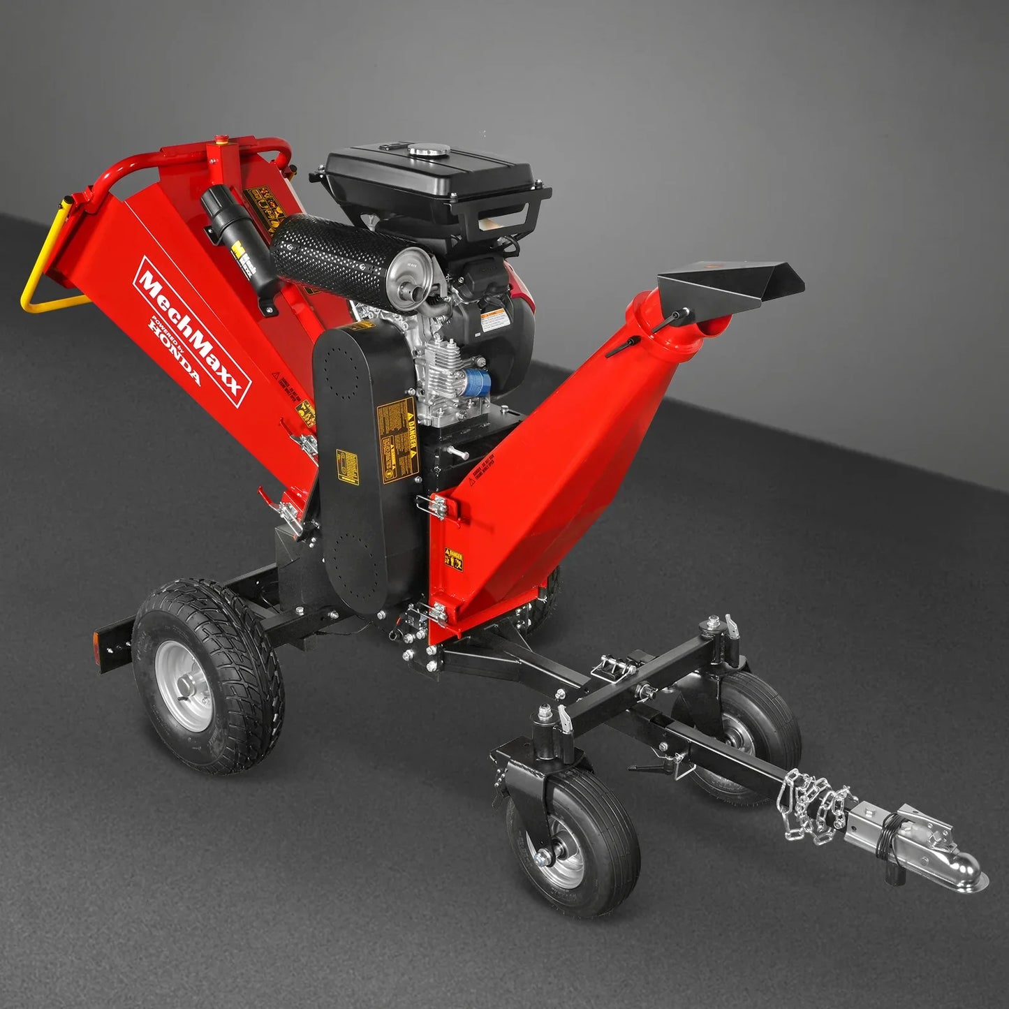 MechMaxx B200 Wood Chipper 8" Honda Electric Start 688cc 22HP Gas Powered 4-Wheel Drum with Taillight New