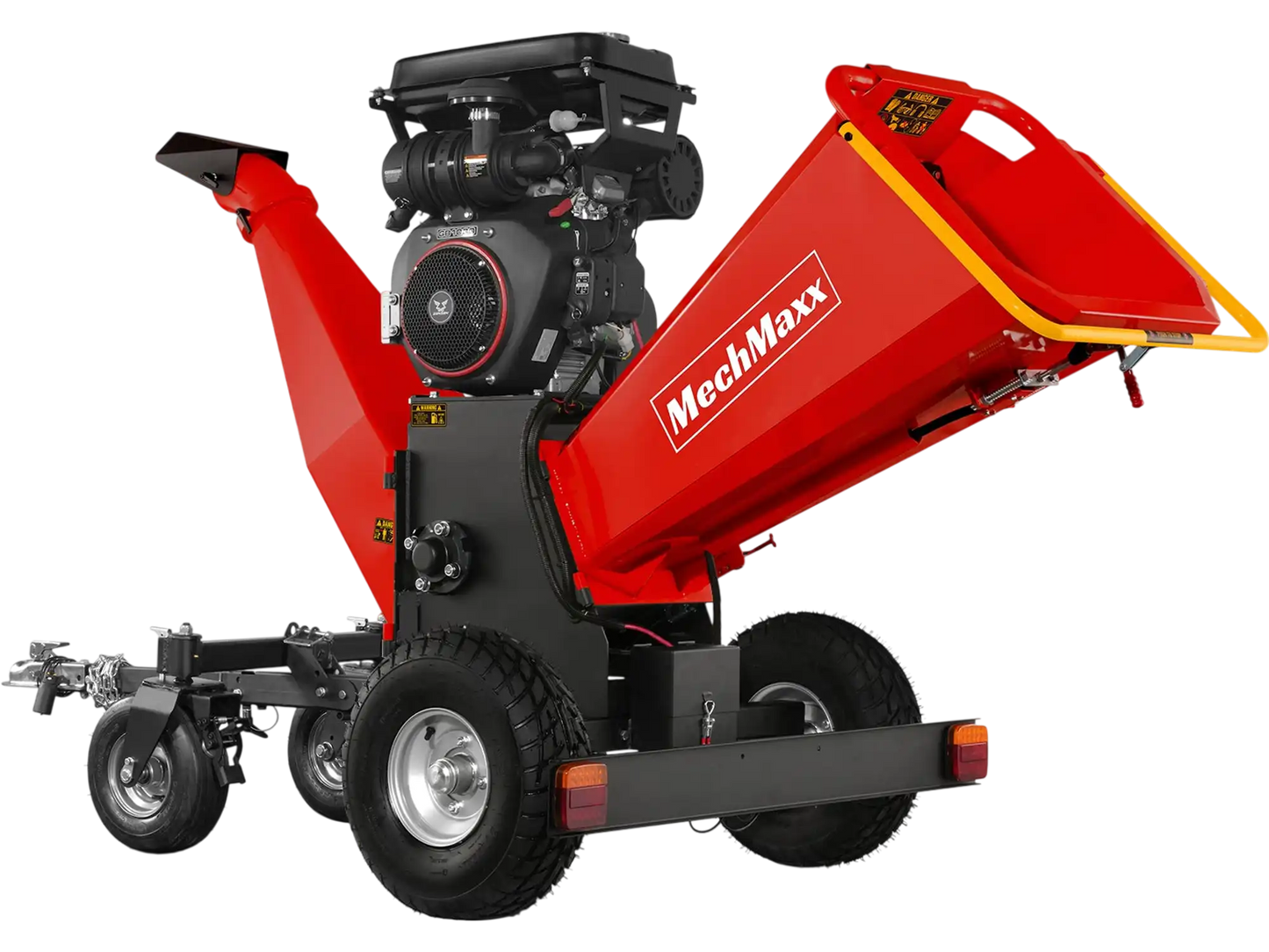 MechMaxx B200 Wood Chipper 8" ZONSEN Electric Start 1000cc 35HP Gas Powered 4-Wheel Drum with Taillight New