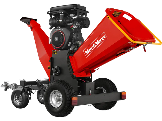 MechMaxx B200 Wood Chipper 8" ZONSEN Electric Start 1000cc 35HP Gas Powered 4-Wheel Drum with Taillight New