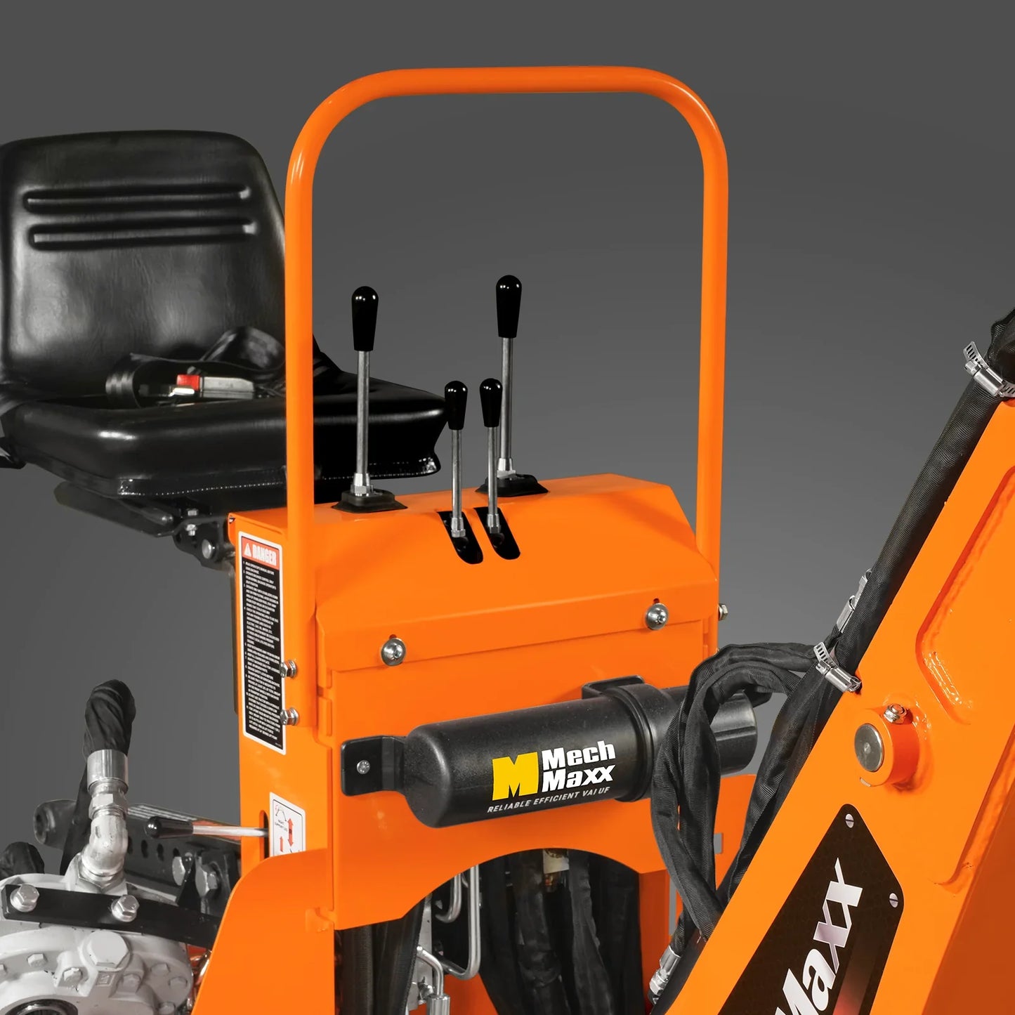 MechMaxx BH760 Tractor Backhoe Attachment 8' Hydraulic Thumb 15" Bucket ISO/SAE Switchable Controls 20-100 HP New