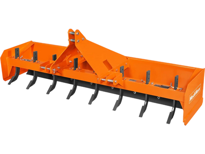 MechMaxx BB96 Box Blade Scraper 96" 8 Shank 3 Point Hitch Tractor Attachment New